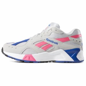 Reebok Aztrek Turnschuhe Damen - Grau/Rosa/Königsblau/Weiß - DE 501-OHP